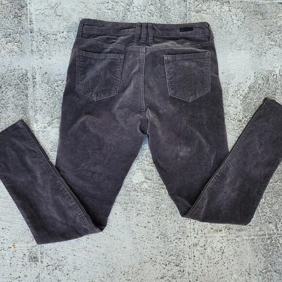 Kut from Kloth Women Pant Corduroy MIA TOOTHPICK Skinny Dark Brown Jeans Size 10 - Picture 3 of 11